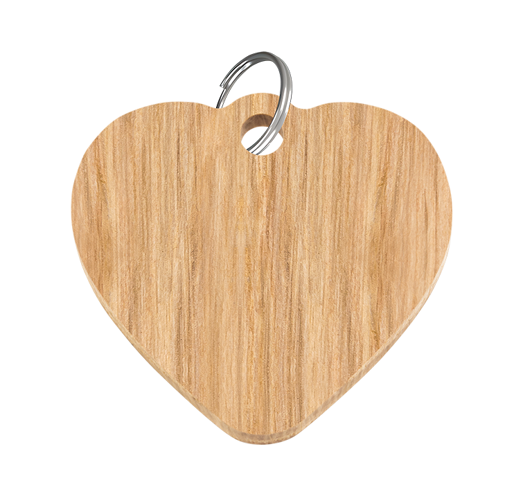 Gegraveerd Houten Hart Kattenpenning