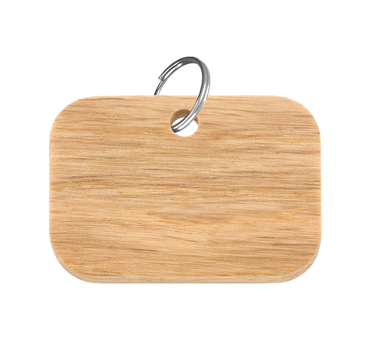Gegraveerd Houten Rechthoek Kattenpenning