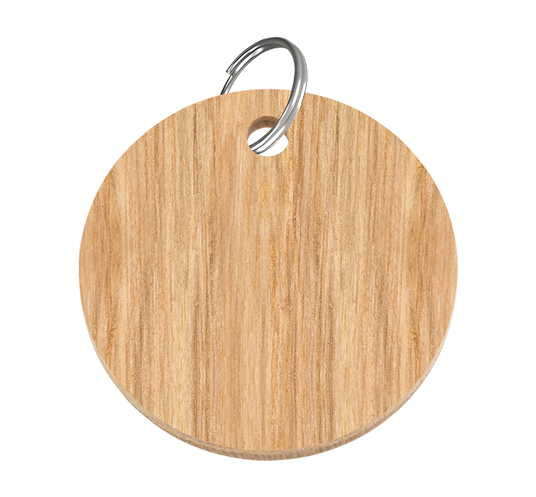 Gegraveerd Houten Rond Kattenpenning