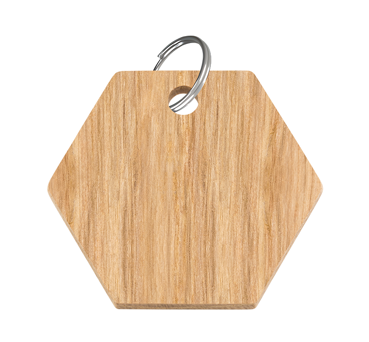 Gegraveerd Houten Zeshoek Kattenpenning
