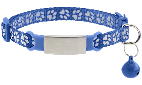 Gegraveerde Breakaway Kattenhalsband met Pootjespatroon Gegraveerde Breakaway Kattenhalsband met Pootjespatroon