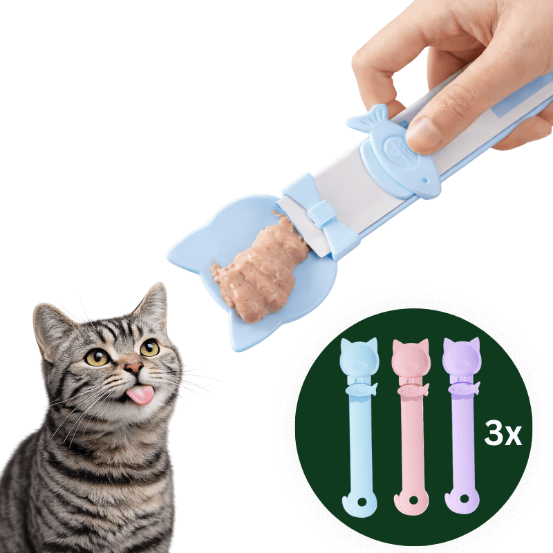 3-pack knijplepels voor kattensnacks – dispensers voor likbare snacks & puree